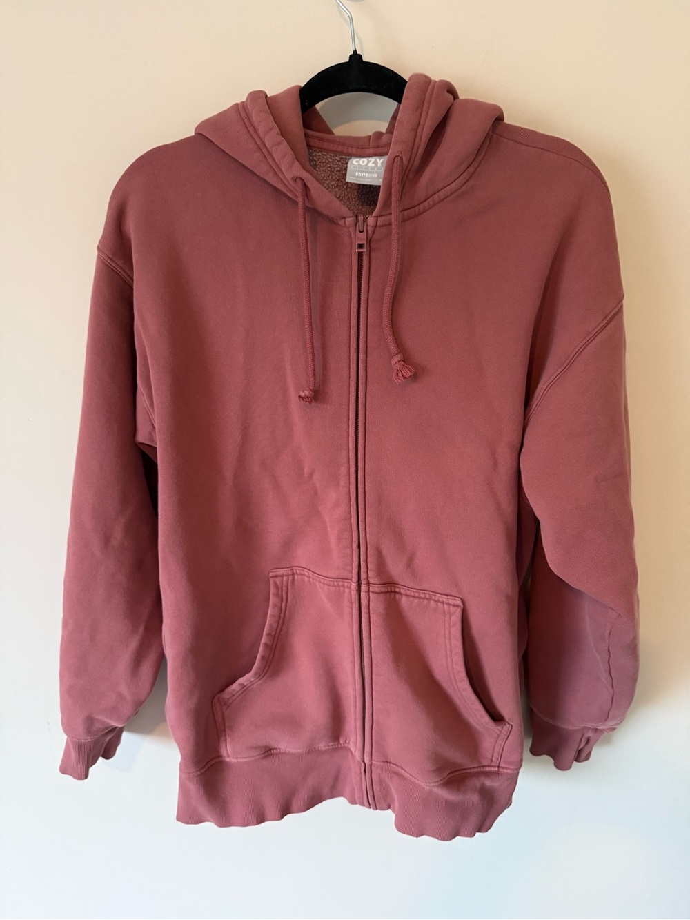 TNA COZY BOYFRIEND ZIP UP HOODIE